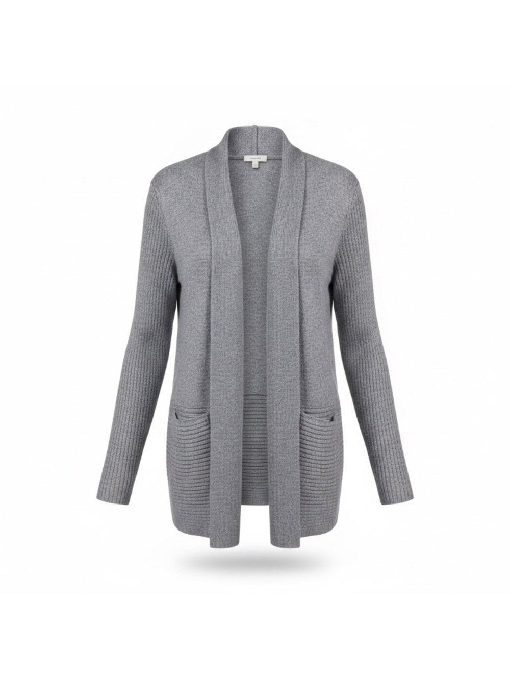 Avenue Womens Gray Open Cardigan Sweater Plus Lightweight Size 22/24